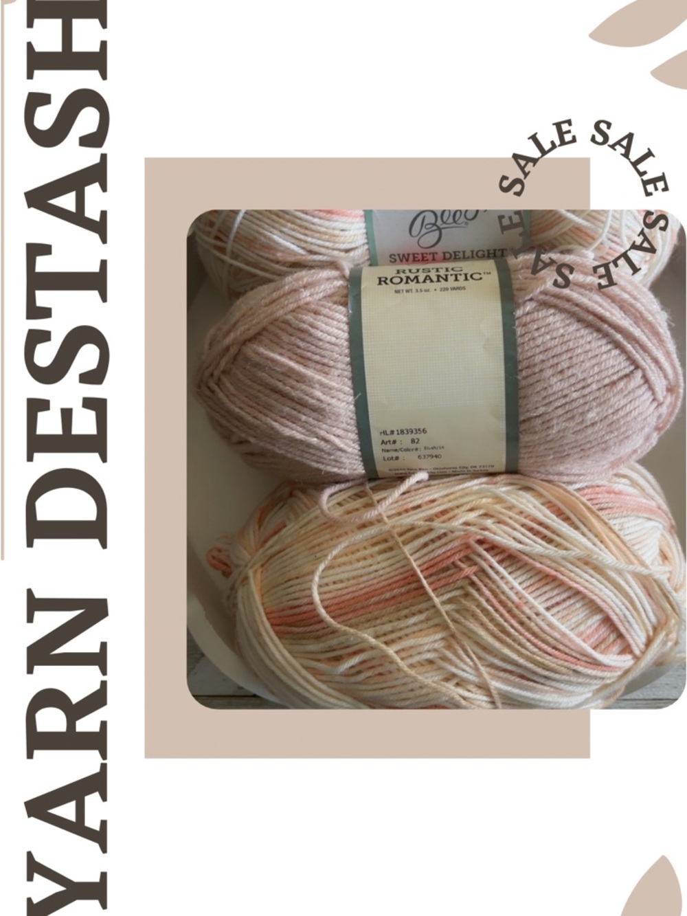 Romantic Soft Pink Yarn Bundle - 2 Skeins